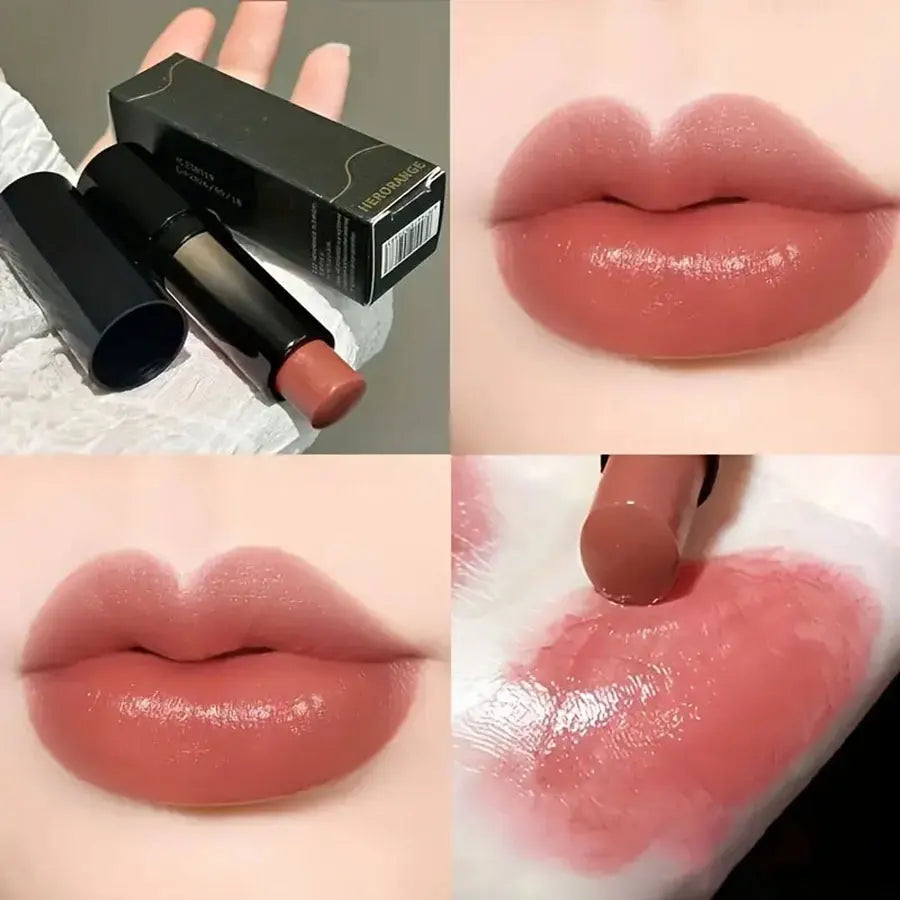 Lipstick red brown lipstick waterproof moisturizing mirror lipstick lip gloss natural long-lasting makeup Valentine&