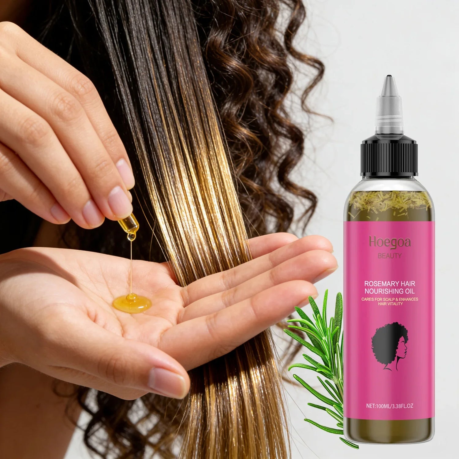 Rosemary Care Hair Essential Oil for Hair Growth Strengthens &amp; Prevents Hair Loss Repairs Dryness &amp; Split Ends Scalp Treatment