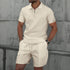 Summer Men Sports Polo Suit Short Sleeve Stylish Zipper Polo Shirt And Shorts Set Men Casual Streetwear 2-pie Leisure Sports Set SHOPEZRA L.L.C.