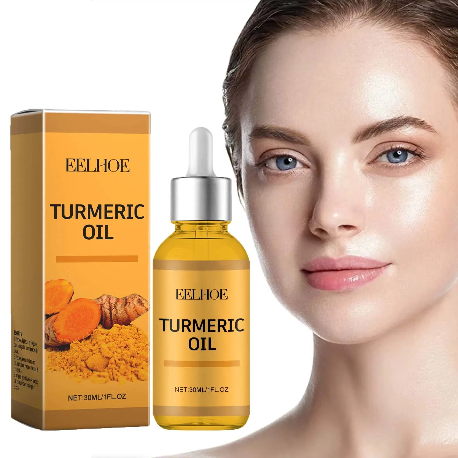 Turmeric Facial Oil Lightening Face Moisturizing &amp; Skin Repair Smooth Deep Moisturizing Brightening Skin Care Essence Oil