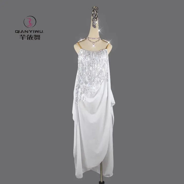 Dress For Dancing Sports Costume Women Latin Practice Dancewear Party Skirt Line Suit Competition Girl Stage Clothes Female Prom SHOPEZRA L.L.C.