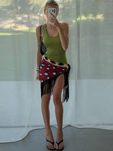 Fashion Leopard Fringed Patchwork Women&
