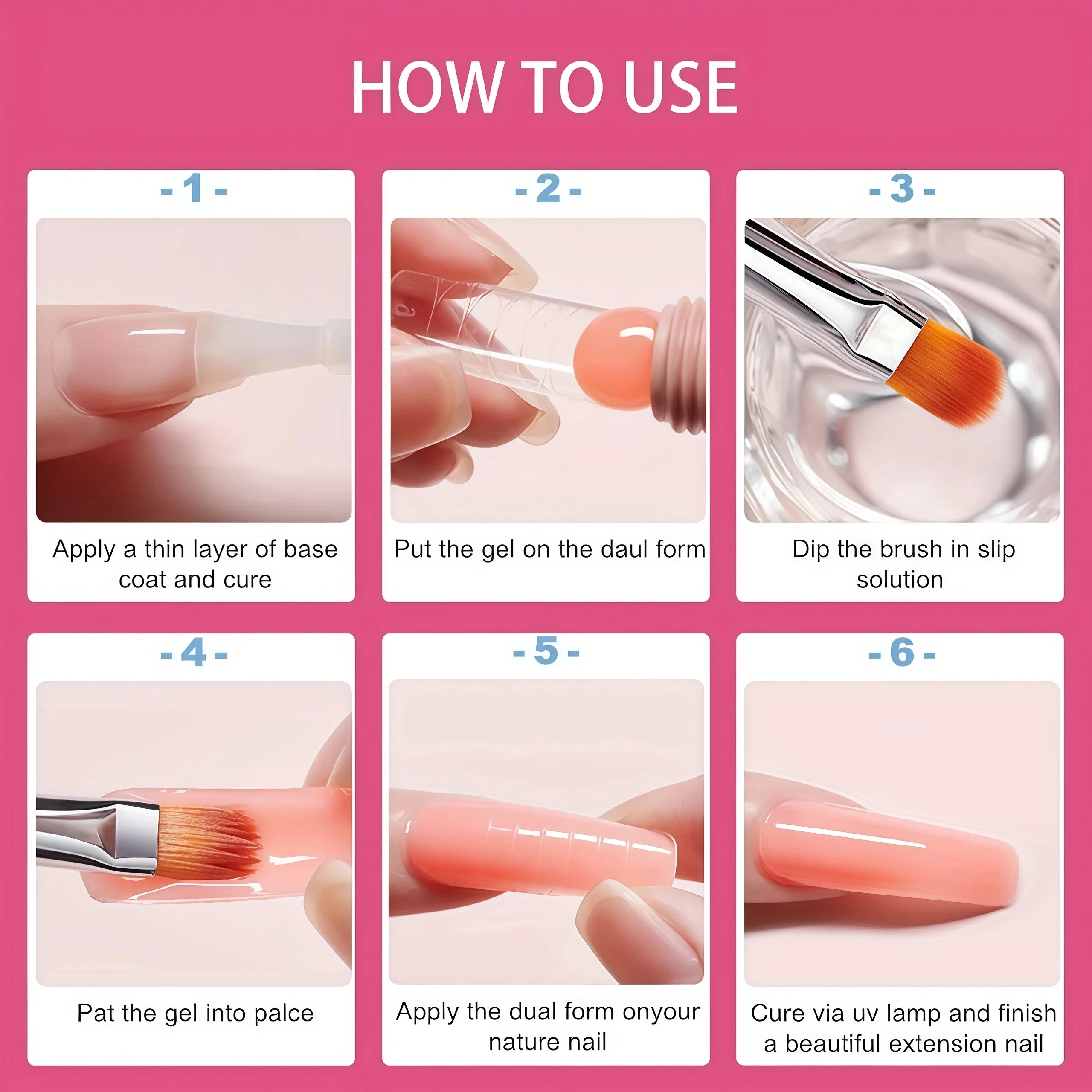 2in 1 Gel Cleanser for Nails &amp; Polish Remover, Professional Slip Solution for Poly Gel Nails for &amp; LED Gel, Anti-Stick Formula,