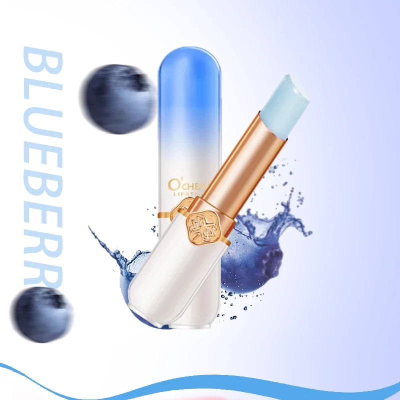 OCHEAL Color Changing Lipstick Fruit Lip Balm Moisturizing Waterproof Long Lasting Moisturizing Lip Balm Temperature Changing