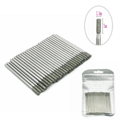 50pc Diamond Nail Drill Cuticle Clean Bit Set Milling Cutter for Manicure Electric  Bits Accessories Dead Skin Remove Tool
