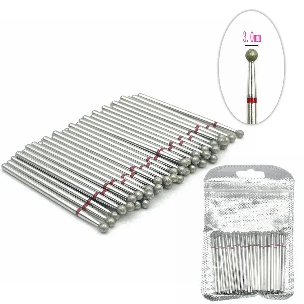50pc Diamond Nail Drill Cuticle Clean Bit Set Milling Cutter for Manicure Electric  Bits Accessories Dead Skin Remove Tool