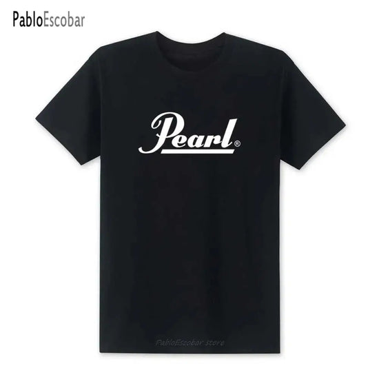 Fashion Drums Brand Men T Shirts Summer New Pearl T Shirt O-neck Short Sleeve Cotton Music T-shirts Top Tees SHOPEZRA L.L.C.