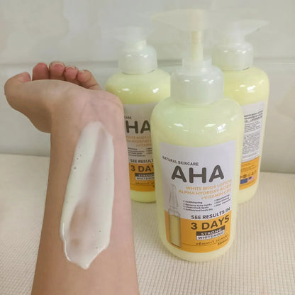 500ml Whitening Body Cream Hydroxy Acids Vitamin C&amp;E Moisturizing Lightening Body Lotion Skin Care Remove Acne Marks