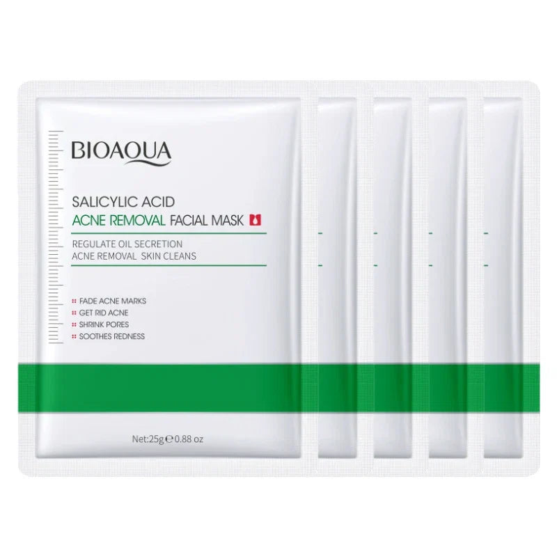 BIOAQUA Salicylic Acid Acne Removal Facial Masks Moisturizing Anti-Aging Nourishing Anti Acne Face Mask Skin Care Products