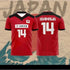 Japan National Volleyball Team Yuji Nishida No.1 Jersey Men Women Breathable Quick Dry Sports T-Shirt SHOPEZRA L.L.C.