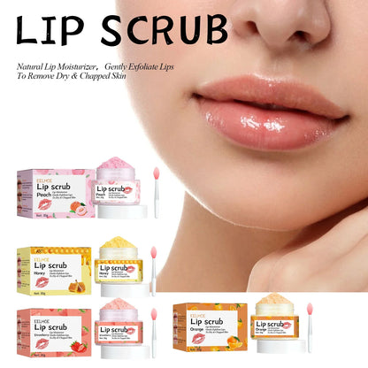 Watermelon Peach Lip Scrub: Moisturizes lips, replenishes moisture, reduces and improves dark circles around the mouth.