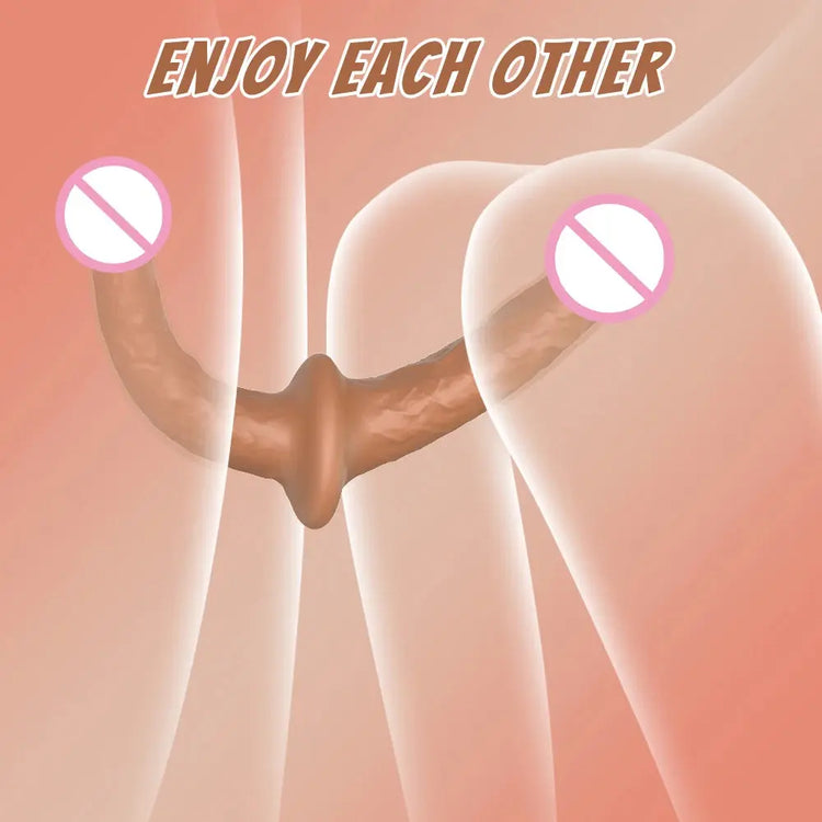 Strapless Strapon Dildo Vibrator 3 in 1 Sex Toys for Adult Double Penetration Anal Plug Anal Beads Vibrators for Women Lesbian SHOPEZRA L.L.C.