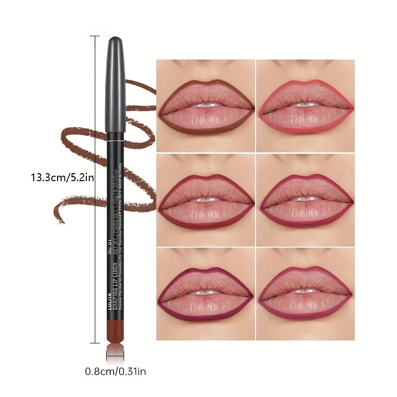 Luxury Matte Lip Liner, Long-Lasting, Smooth Application for Perfect Outline &amp; Filling, Versatile Shades for All Skin Types