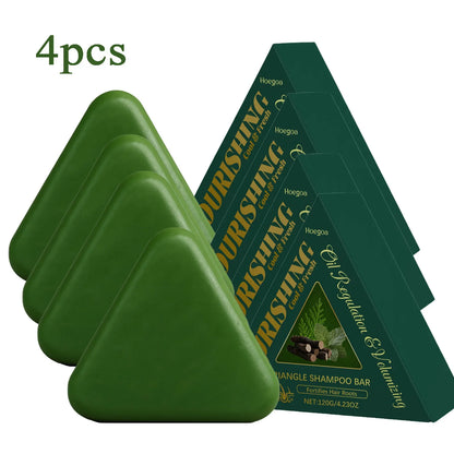 Herbal Usman Grass Shampoo Soap Cypress Leaf Polygonatum Herbal Plant Extract Refreshing Clean Oil Control Dandruff Itching 120g