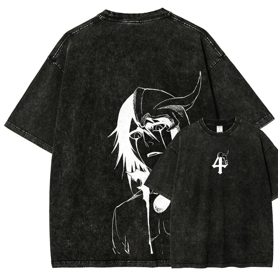 Ulquiorra Cifer BLEACH Graphic T Shirt Men Women Short Sleeve Cotton Tshirts Vintage Washed Tee Harajuku Male Oversized T-shirt SHOPEZRA L.L.C.