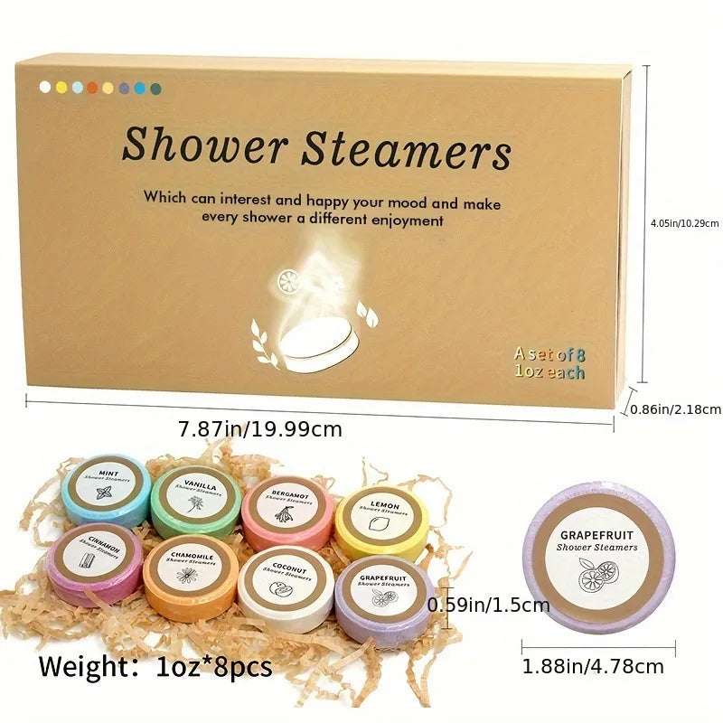 8Pcs Bath Salt Tablets Set, Natural Relaxing Spa Bath For Bathtub, Body Care Suitable For Women And Men, Home &amp; Hotel