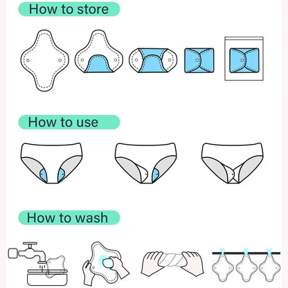 8PCS Reusable Sanitary Napkin Washable Soft Menstrual Pad Women Hygiene Sanitary Towels Postpartum Feminine Nursing Cloth