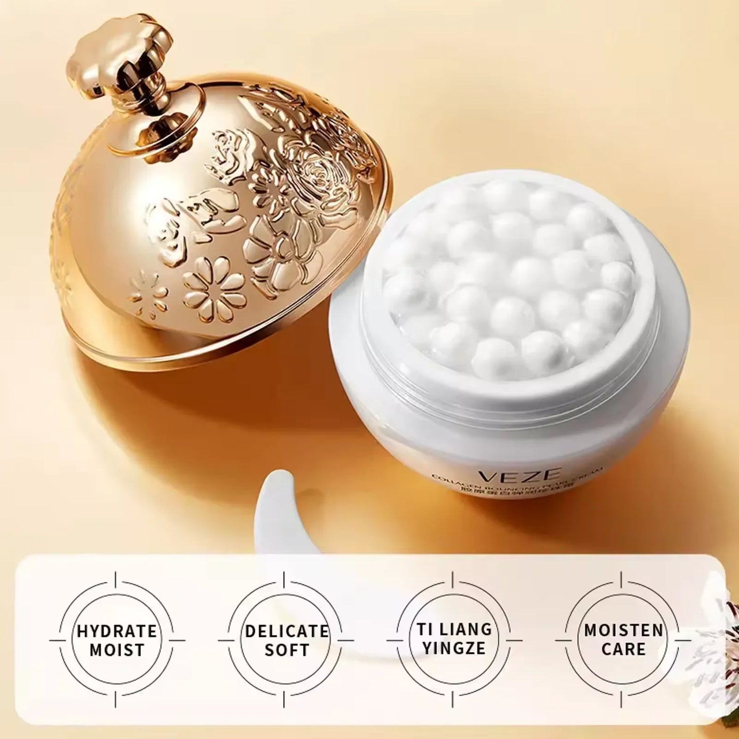 Face Cream Collagen Pearl Firming Lift Fade Fine Lines Caviar Moisturizing Smooth Brighten Korean Skin Care Product