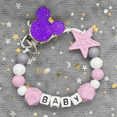 2026 Custom Name Baby Pacifier Clips Chain Silicone Beads Teether Toys Dummy Holder Russian English Name Pacifier Chain Newborn SHOPEZRA L.L.C.