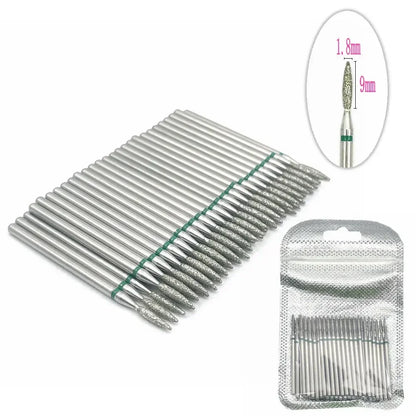 50pc Diamond Nail Drill Cuticle Clean Bit Set Milling Cutter for Manicure Electric  Bits Accessories Dead Skin Remove Tool