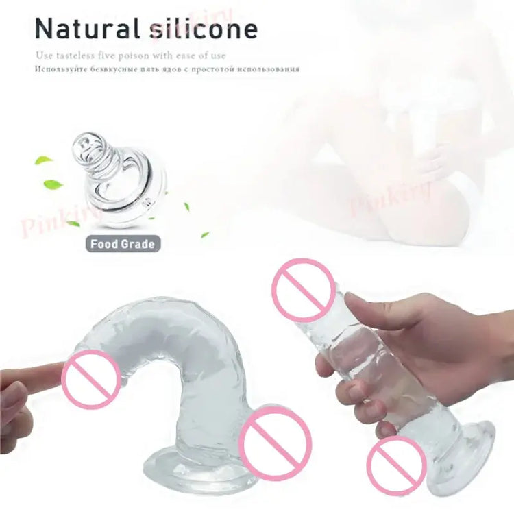 New Skin feeling Realistic Big Dildo Flexible Penis Dick With Suction Cup Strap-on Female Masturbation Strapon Dildo For Women SHOPEZRA L.L.C.