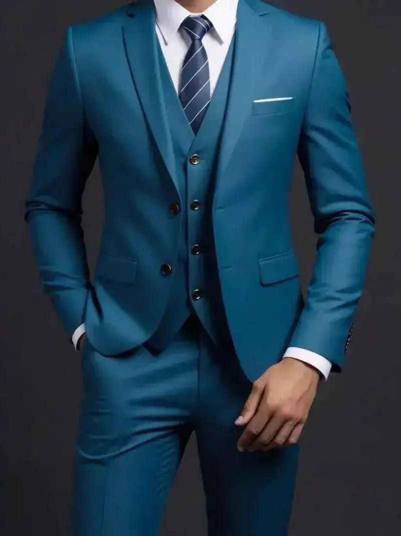 Suit (Blazer+ Vest + Trousers) Men&