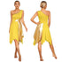 Women Church Choir Worship Praise Dress Modern Lyrical Dance Performance Costume One Shoulder Irregular Hem Dresses Dancewear SHOPEZRA L.L.C.