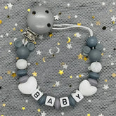 2026 Custom Name Baby Pacifier Clips Chain Silicone Beads Teether Toys Dummy Holder Russian English Name Pacifier Chain Newborn SHOPEZRA L.L.C.