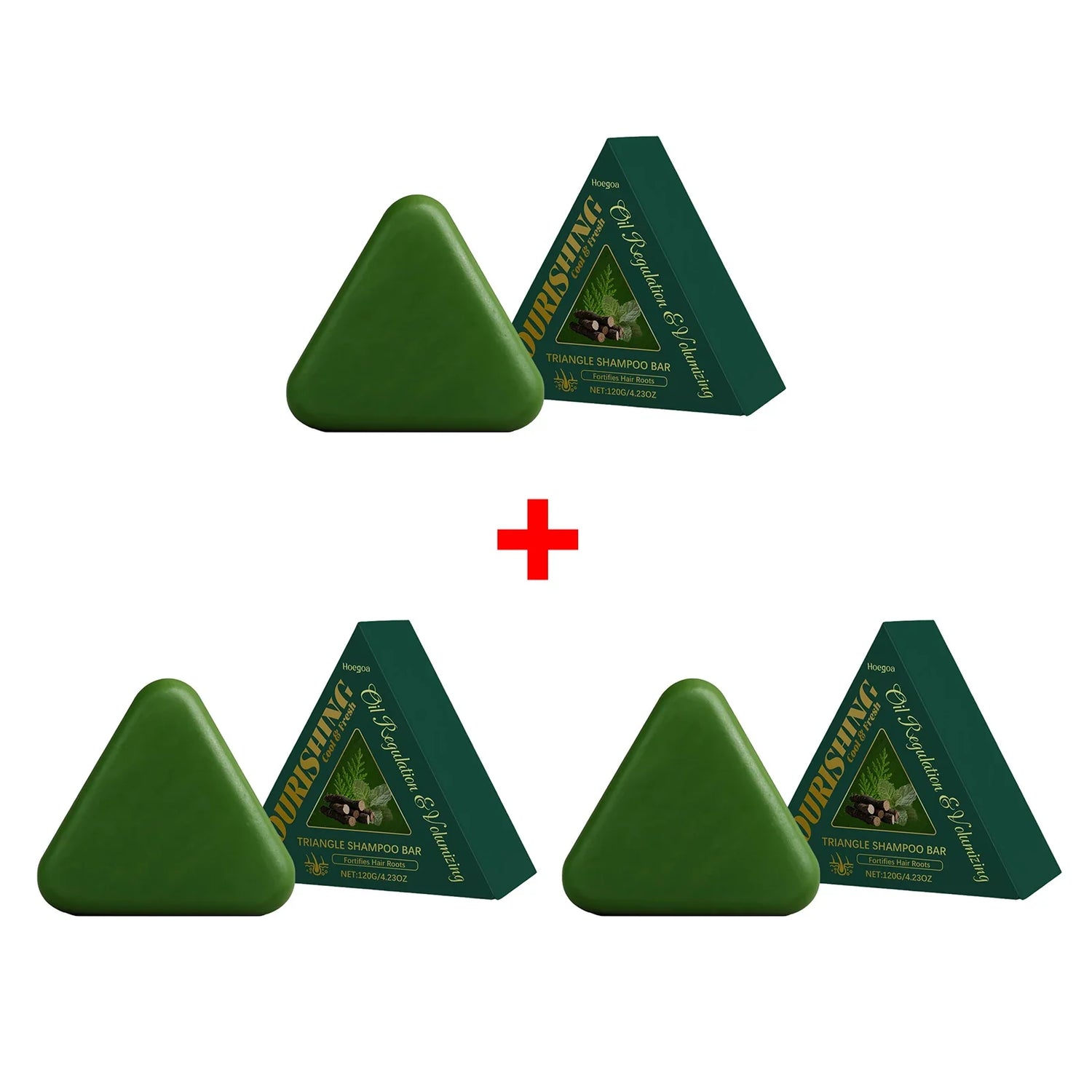 Triangle Green Hair Growth Soap Nourish Hair Roots Improve Dry Frizzy Damaged Hair Repair Regulate Grease Anti Hair Loss Shampoo