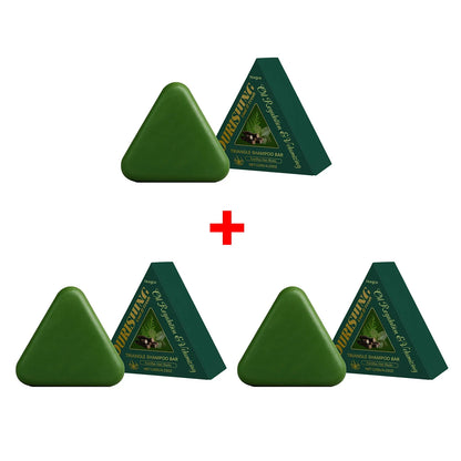 Triangle Green Hair Growth Soap Nourish Hair Roots Improve Dry Frizzy Damaged Hair Repair Regulate Grease Anti Hair Loss Shampoo