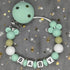 2026 Custom Name Baby Pacifier Clips Chain Silicone Beads Teether Toys Dummy Holder Russian English Name Pacifier Chain Newborn SHOPEZRA L.L.C.