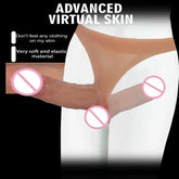 Silicone Double Penis Dildo Wearing Pants Dick Realistic Penis Toy for Lesbian Couple Strap on Masturbator Adult Sex Toys SHOPEZRA L.L.C.
