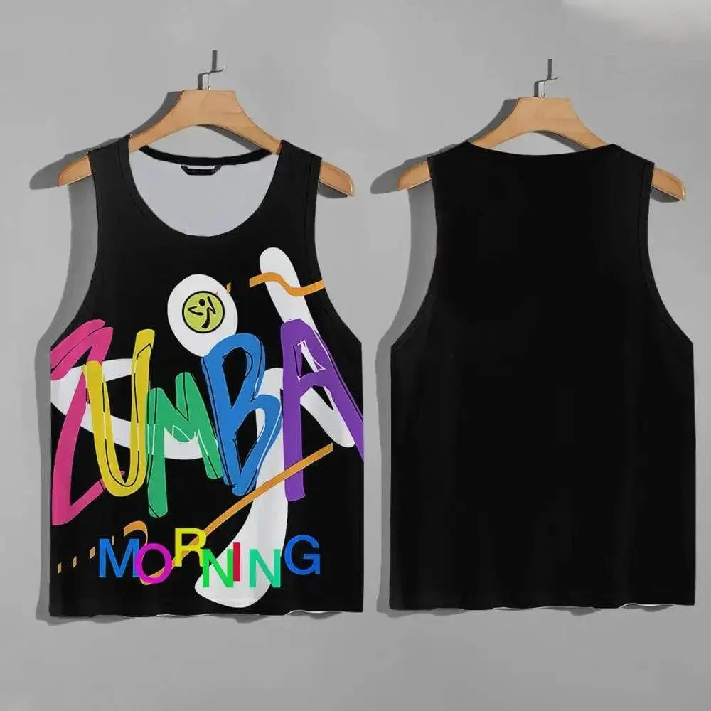 Unisex Zumba Wear quick-dry workout vest from SHOPEZRA L.L.C., suitable for men and women, designed for dance and active sports.