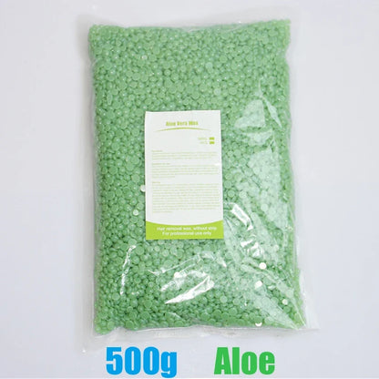 500g Wax Beans For Wax Heater Whole Body Hot Film Depilatory Wax For Wax Heater Kit Waxing Wax Beans For Hair Removal Wax Pot