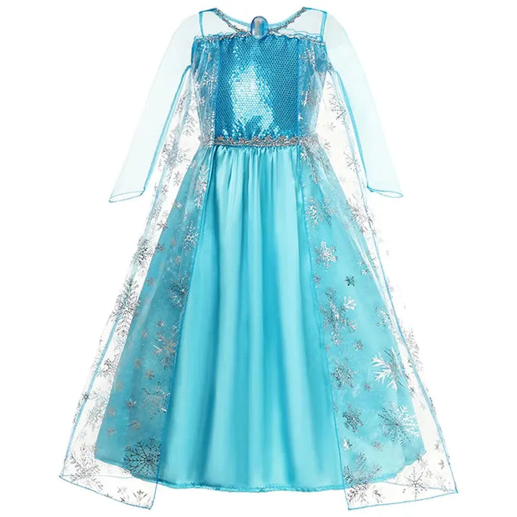 Girl Elsa Anna Dress Princess Costume Snow Queen Dress Baby Halloween Ariel Carnival Clothes Kids Cosplay Clothes Party Clothing SHOPEZRA L.L.C.