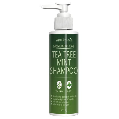 Tea Tree Mint Shampoo Natural Essence Revitalizes Hair. Dense Foam Cleansing. Strengthens and Smoothes. Adds Volume Shine.