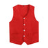 Kids Boys Girls Button Volunteer Vest Solid Color V Neck Sleeveless Waistcoat Volunteers School Camp Activities Uniform SHOPEZRA L.L.C.