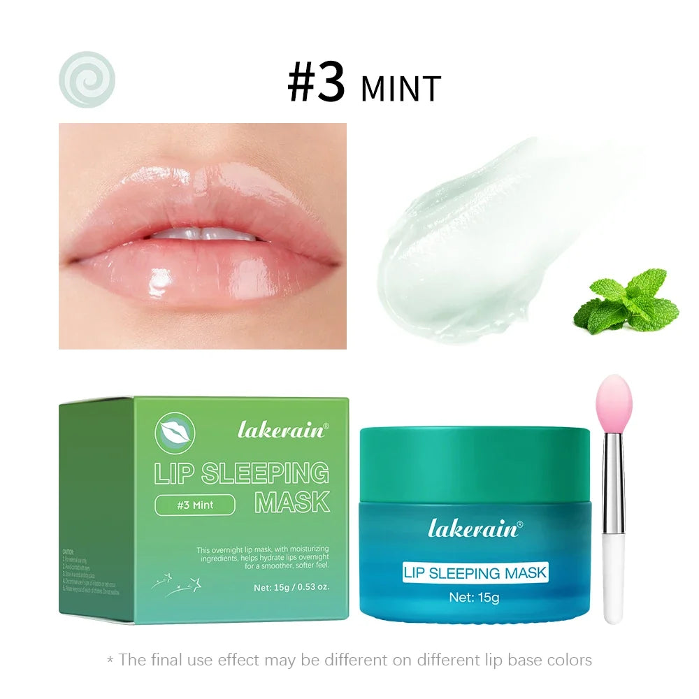 Lakerain Nourishing Dual-color Sleeping Lip Mask Reducing Lip Lines Moisturizing Repairing Removing Dead Skin Lip Mask Women Men