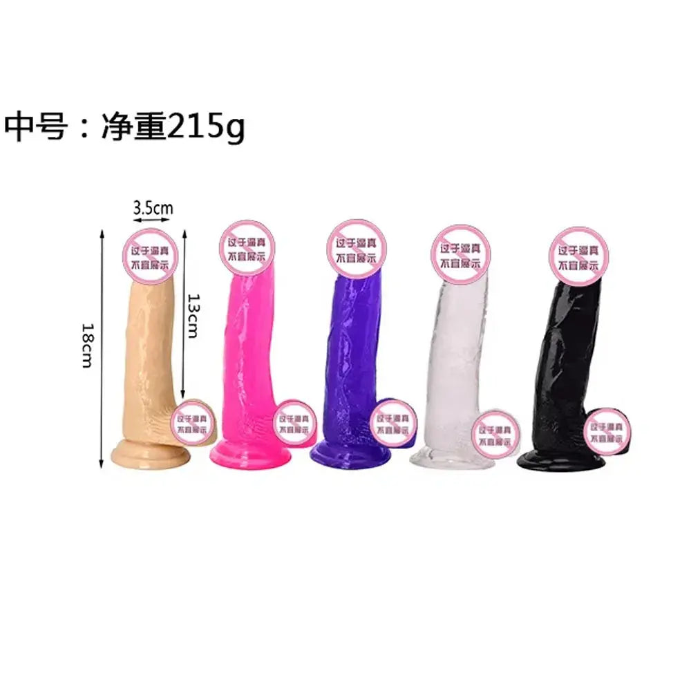 Realistic Dildo with Strong Suction Cup, Available in 5 Colors, Soft TPE Material, Perfect for Beginners and Advanced Users SHOPEZRA L.L.C.