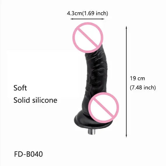 Lifelike Dildo Attachment for Sex Machine with 3 XLR Connector G Spot Sex Toys for Women Masturbation SHOPEZRA L.L.C.