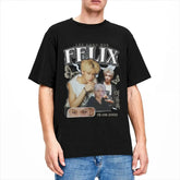 Men FELIX Korean Kpop Singer T Shirts Idol Cotton Clothing Summer Vintage Short Sleeve T-Shirt O Neck Harajuku Tshirt SHOPEZRA L.L.C.