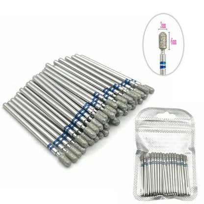 50pc Diamond Nail Drill Cuticle Clean Bit Set Milling Cutter for Manicure Electric  Bits Accessories Dead Skin Remove Tool