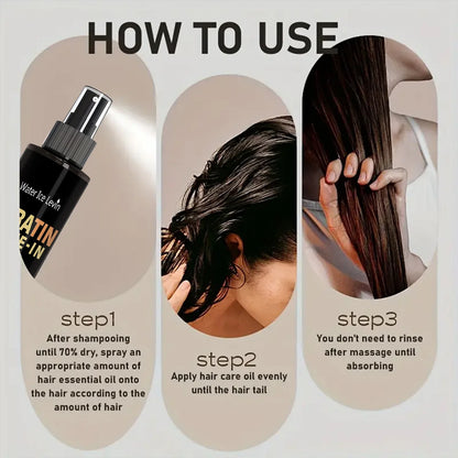 Keratin &amp; Biotin Leave-In Spray 100g, Deep Conditioning Treatment for Damaged Hair, with Rice Amino Acids, Fast Shipping