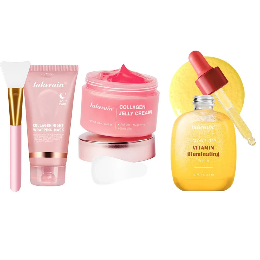 Korean Deep Collagen Mask Peel Off Mask Face Anti Wrinkle Lifting  Skin Care Masks Bio Pack Night Wrapping Woman Overnight Skin