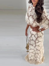 Flower Short Top Long Half Skirt Lady Set Round Neck Short Sleeve Tops High Waist Slim Maxi Skirts Sexy Fashion Women&