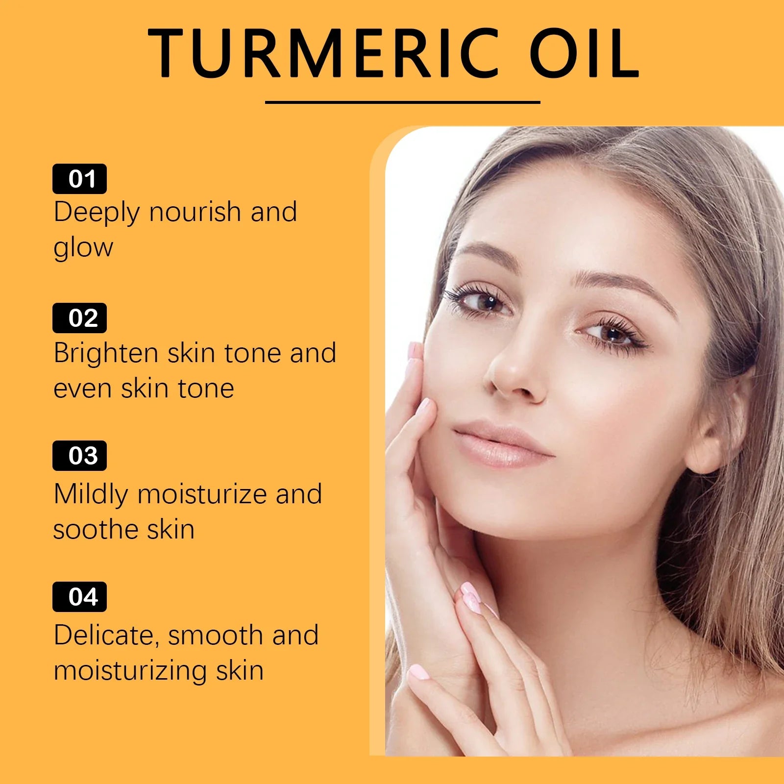 Turmeric Facial Oil Lightening Face Moisturizing &amp; Skin Repair Smooth Deep Moisturizing Brightening Skin Care Essence Oil
