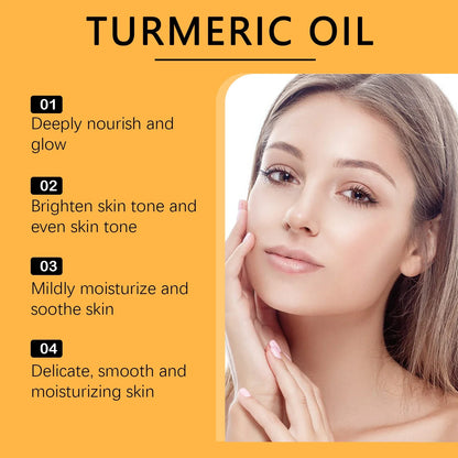 Turmeric Facial Oil Lightening Face Moisturizing &amp; Skin Repair Smooth Deep Moisturizing Brightening Skin Care Essence Oil