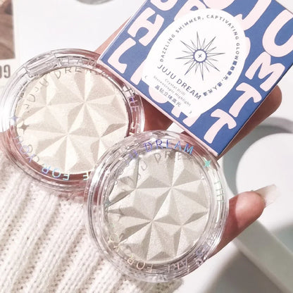 Shimmer Diamond Glow Highlighter 2-Color Palette – Brighten &amp; Contour, Radiant Skin, Natural Glow for Festival &amp; Daily Makeup
