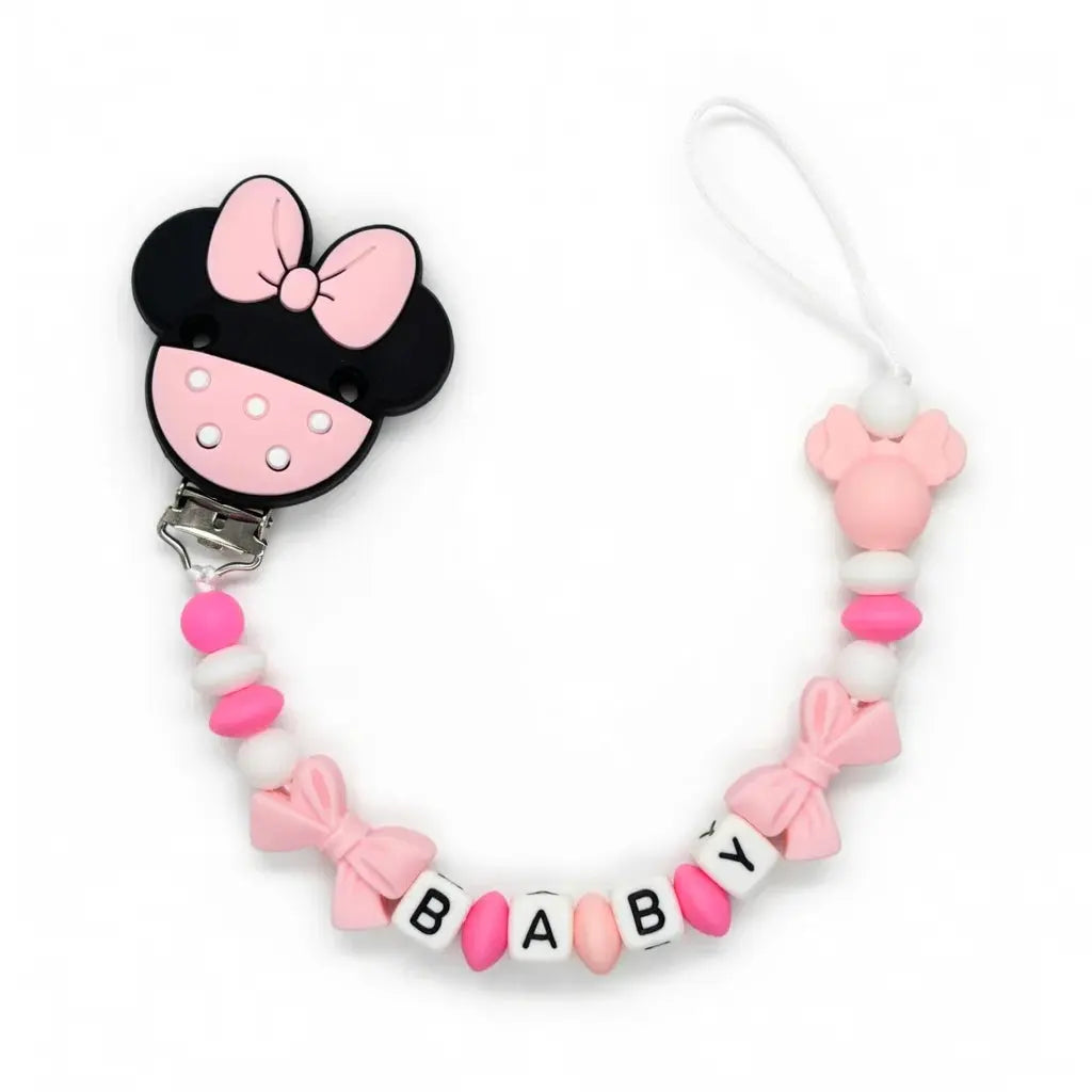 2026 Custom Name Baby Pacifier Clips Chain Silicone Beads Teether Toys Dummy Holder Russian English Name Pacifier Chain Newborn SHOPEZRA L.L.C.
