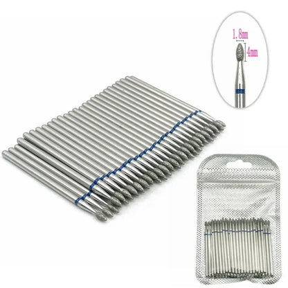 50pc Diamond Nail Drill Cuticle Clean Bit Set Milling Cutter for Manicure Electric  Bits Accessories Dead Skin Remove Tool